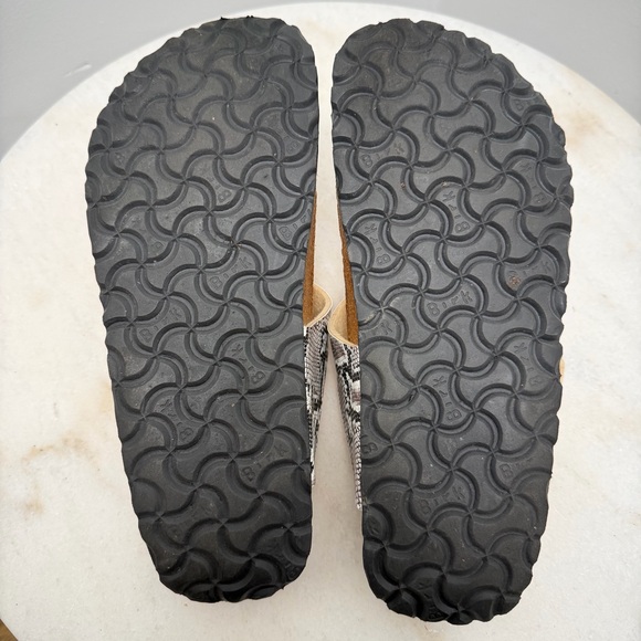 Birkenstock Papillio Gizeh Black Snakeskin Sandal Size 38 - Picture 10 of 10